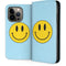 Blue Happy Face iPhone 15 Pro Folio Case